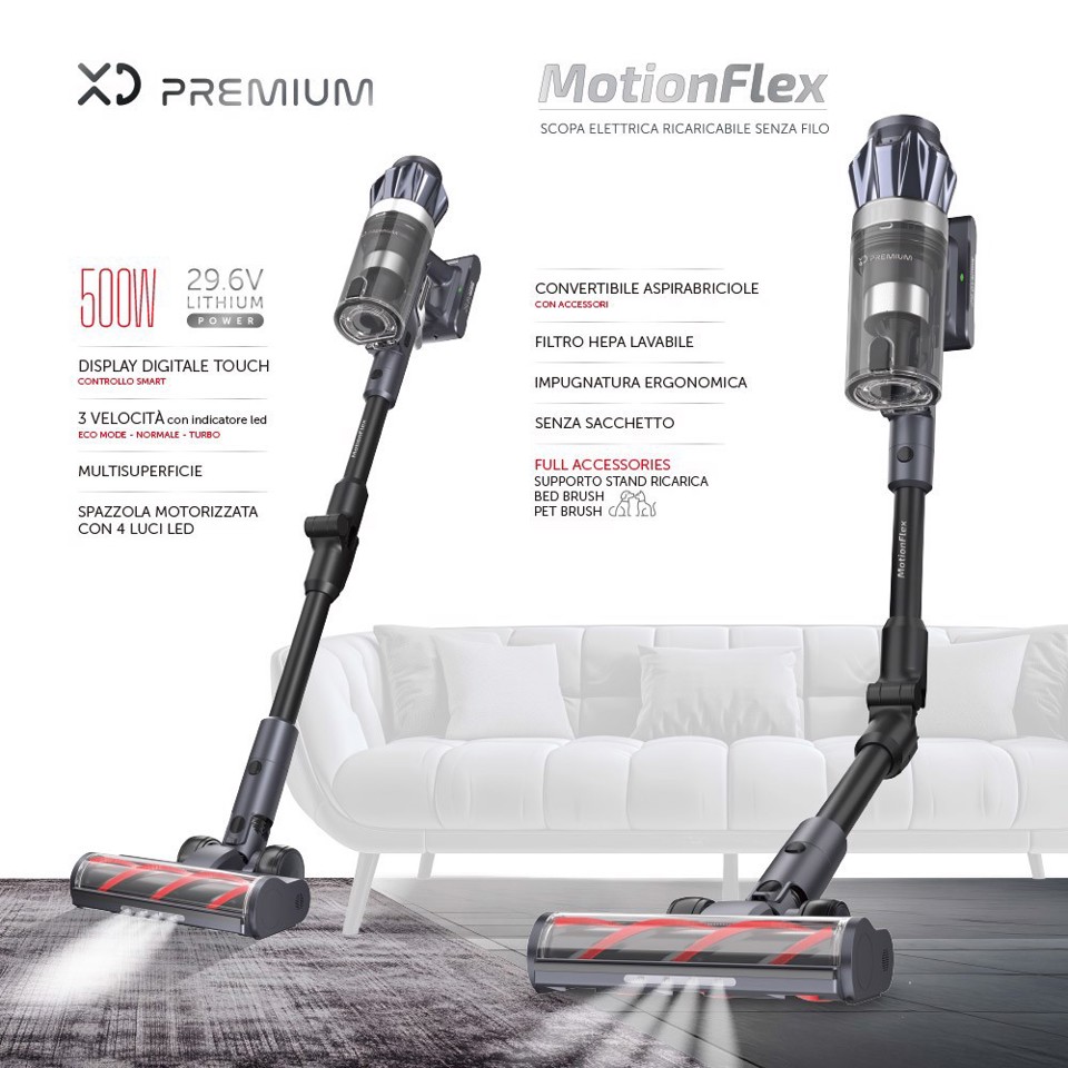 XD Premium Scopa Elettrica Ricaricabile Senza Filo