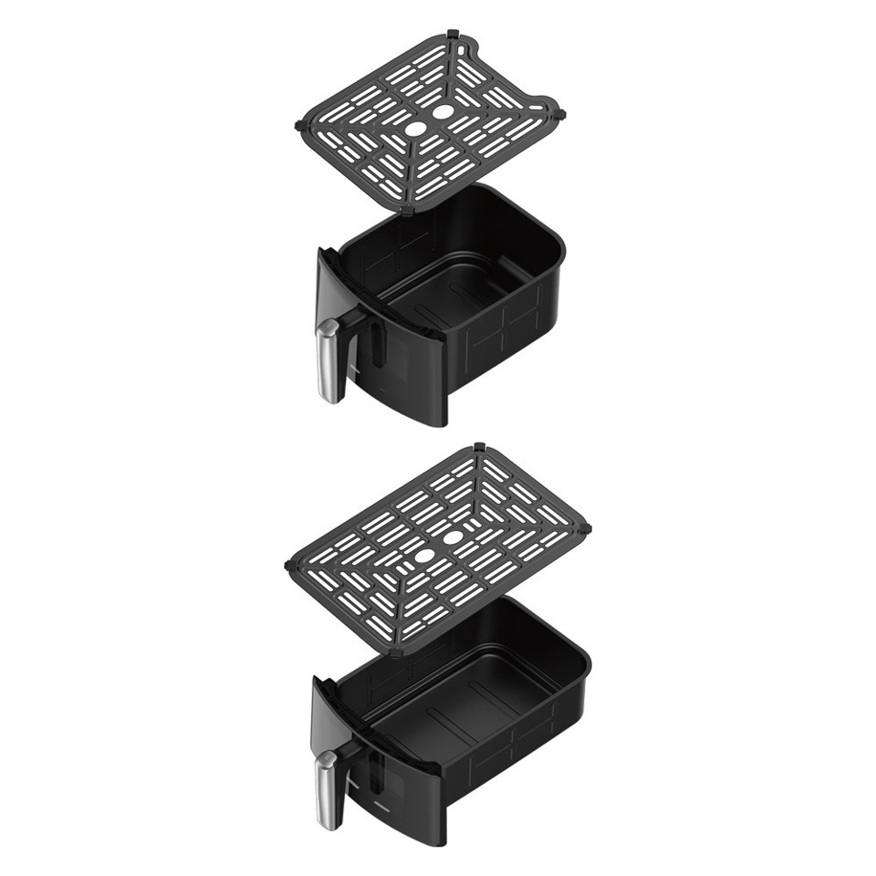 XD Premium XDBOW1100WD friggitrice Doppia 11 L Indipendente 2500 W Friggitrice ad aria calda Nero, Argento
