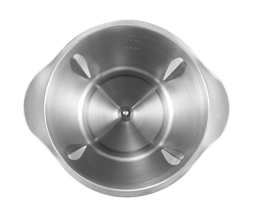 XD Premium XDLP5440 tritaverdure elettrico 1,2 L 600 W Nero, Acciaio inox, Trasparente