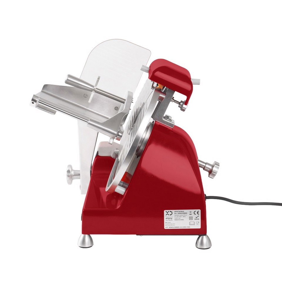 XD Premium XDMIS250RED affettatrice Elettrico 240 W Rosso, Argento Acciaio inox