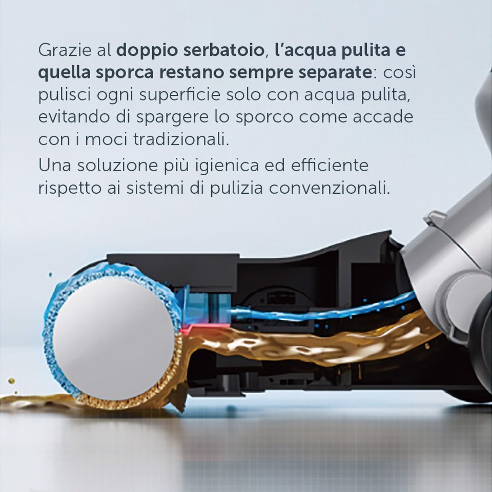 XD Premium XDSWE33M scopa elettrica Aspirapolvere a bastone 2 in 1 Batteria Secco e bagnato Senza sacchetto Grigio 2,6 Ah