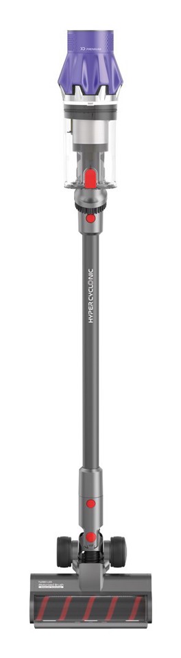 XD Premium XDSWE77P scopa elettrica Batteria Secco HEPA Senza sacchetto 450 W Grigio, Viola 2,2 Ah