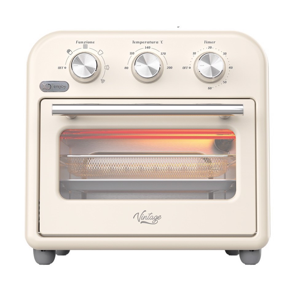XD Vintage XDBOW1020VTG friggitrice Singolo 12 L Indipendente 1500 W Friggitrice ad aria calda Crema