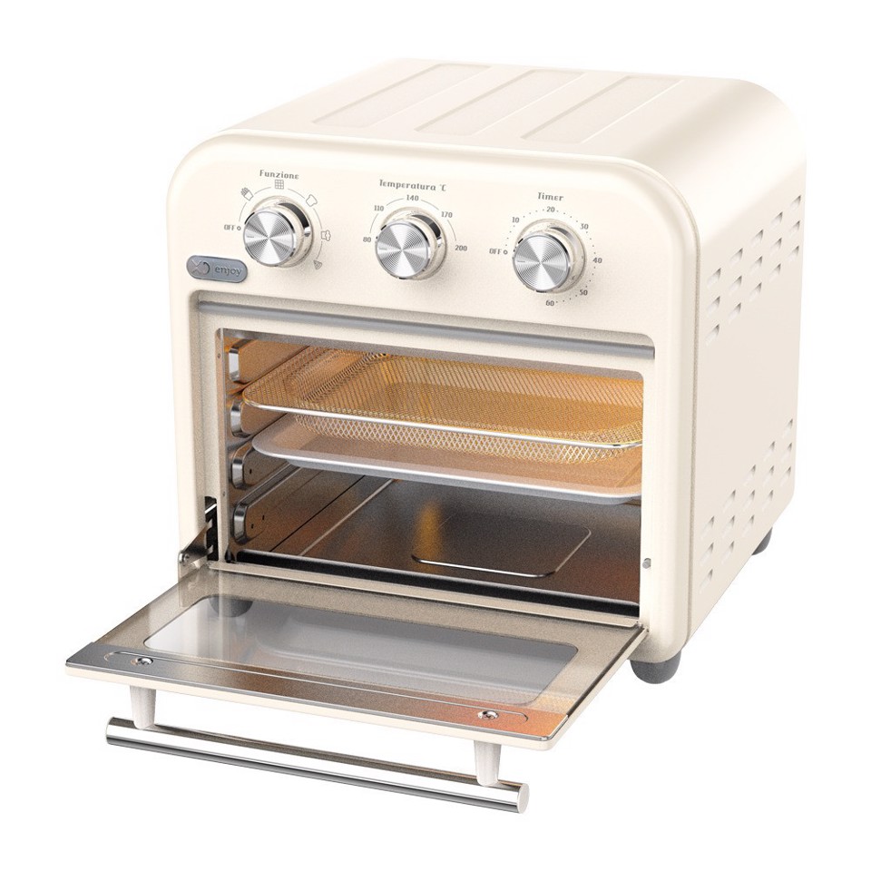 XD Vintage XDBOW1020VTG friggitrice Singolo 12 L Indipendente 1500 W Friggitrice ad aria calda Crema