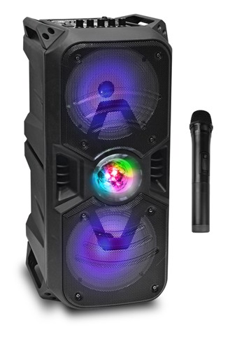 XD XD1000BK cassa con luci e microfono incluso, Radio, Mp3, Bluetooth, Party Sistem 200 W