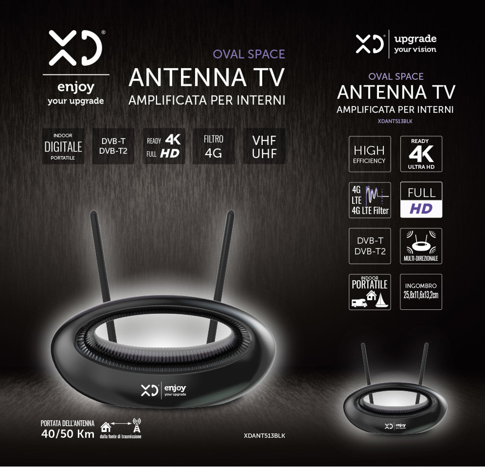 XD Enjoy XDANT513BLK antenna televisiva Interno