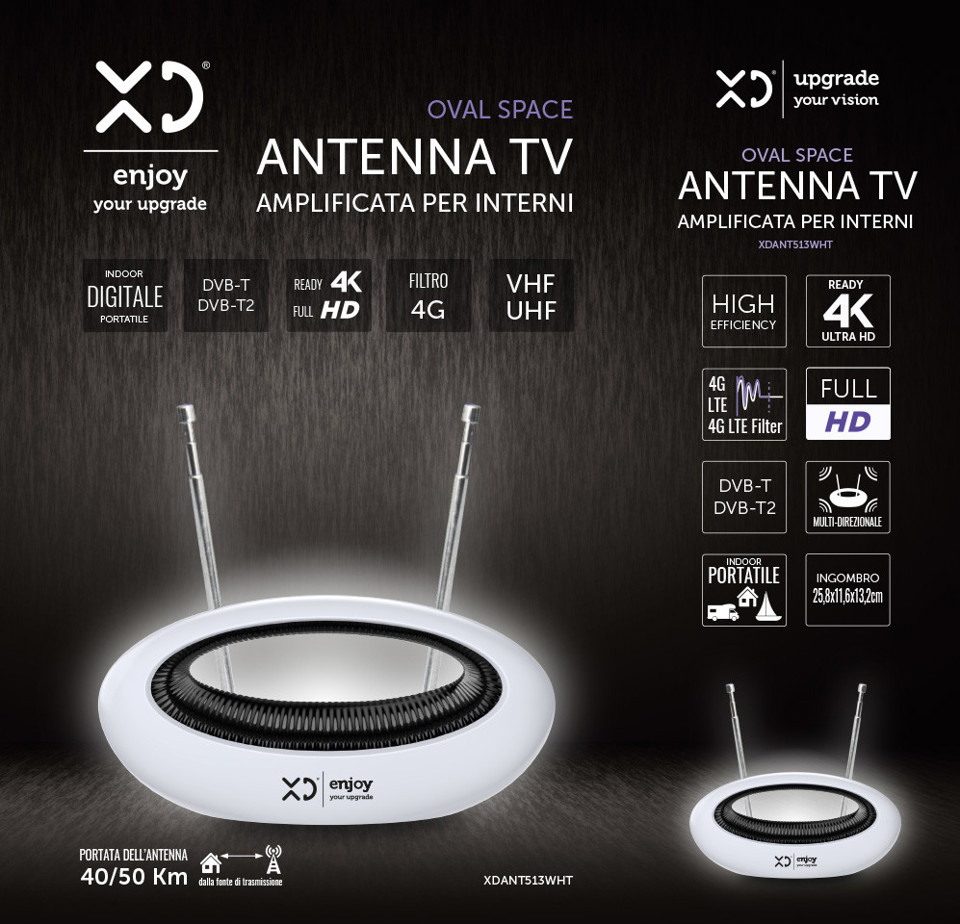 XD Enjoy XDANT513WHT antenna televisiva Interno