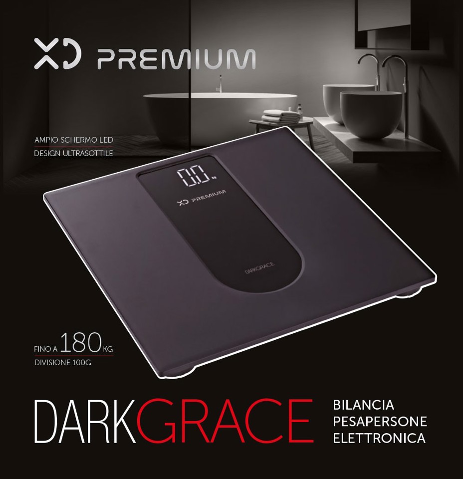 XD Premium XDCAM9495P bilance pesapersone Quadrato Nero Bilancia pesapersone elettronica