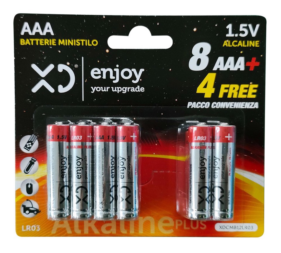 XD Enjoy XDCMB12LR03 batteria per uso domestico Batteria monouso Mini Stilo AAA Alcalino