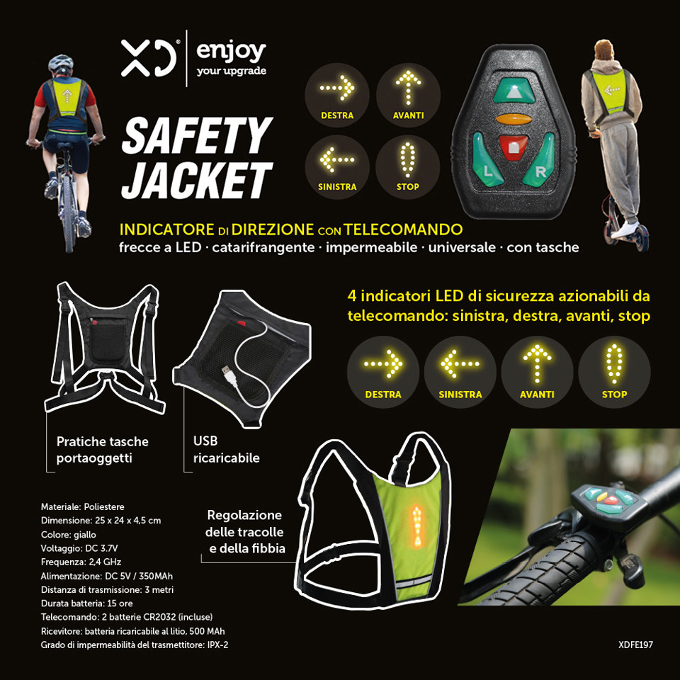 XD Enjoy XDFE197 abito di protezione Nero, Giallo