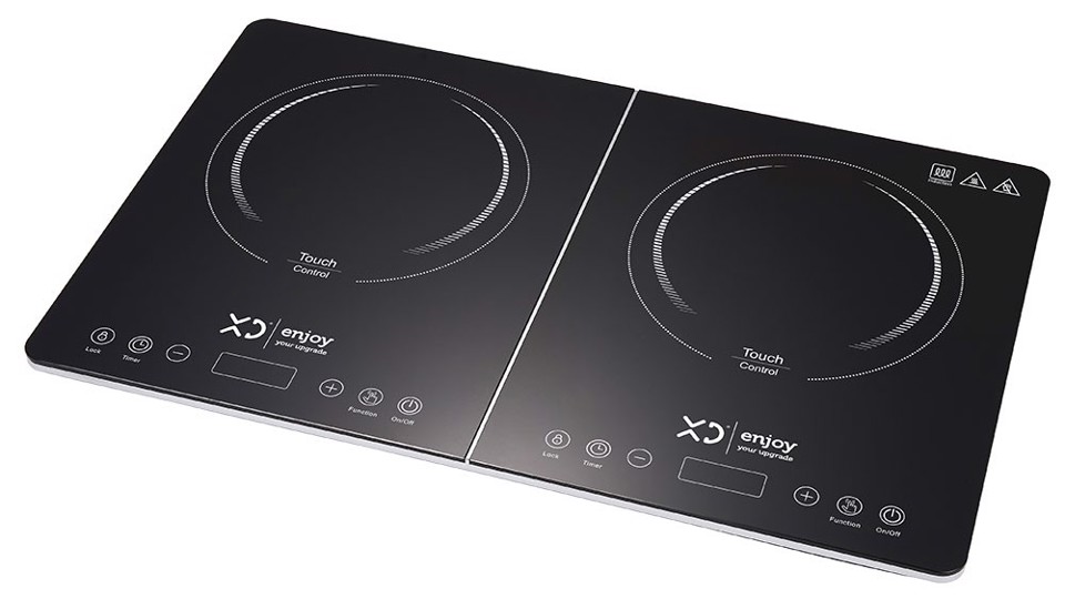 XD Enjoy XDFS113 piano cottura Nero Superficie piana 58 cm Piano cottura a induzione 2 Fornello(i)