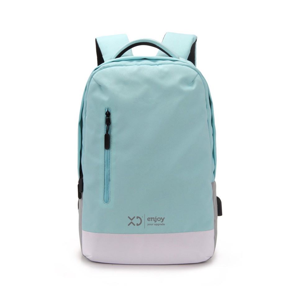 XD Enjoy XDKL504LBL borsa per notebook 39,6 cm (15.6") Zaino Colore acqua, Grigio, Bianco