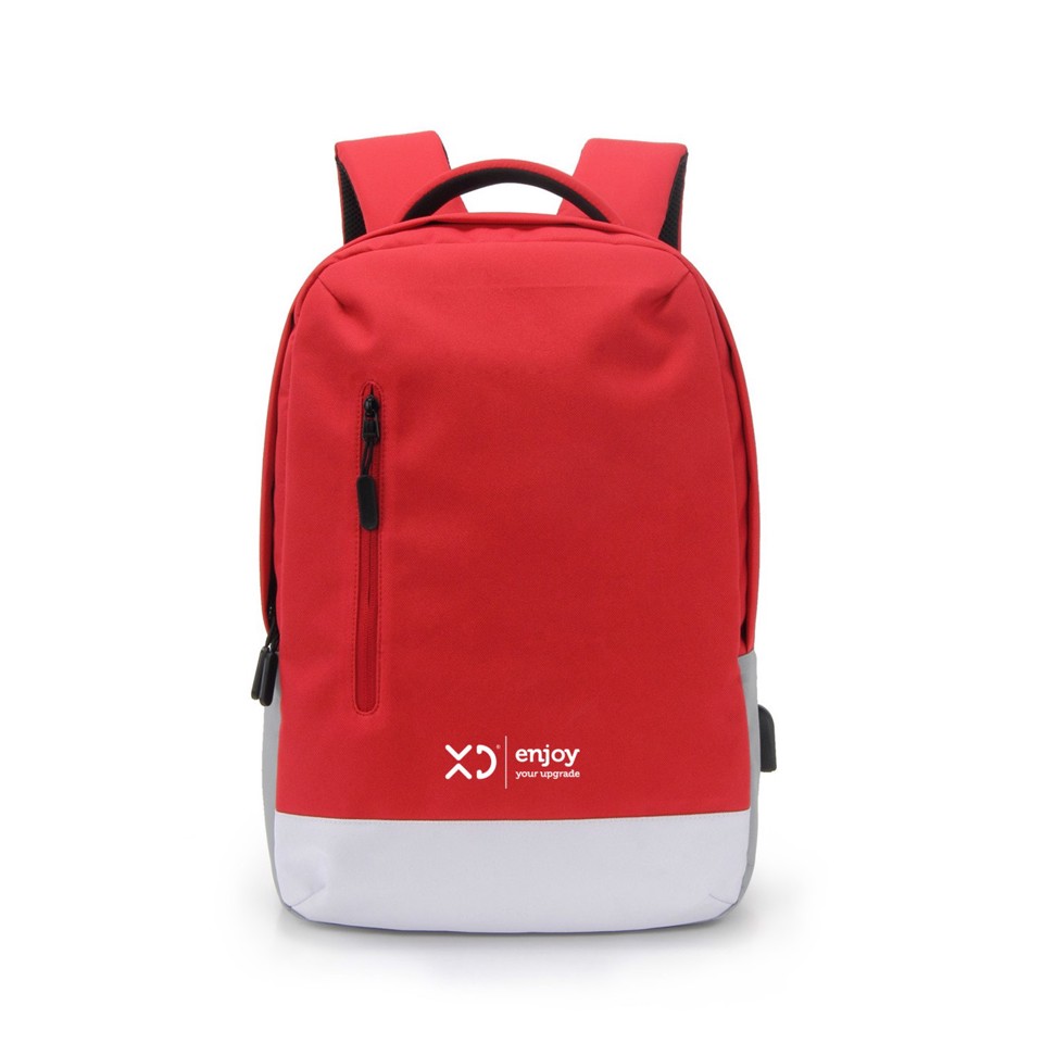 XD Enjoy XDKL504RED borsa per notebook 39,6 cm (15.6") Zaino Grigio, Rosso, Bianco