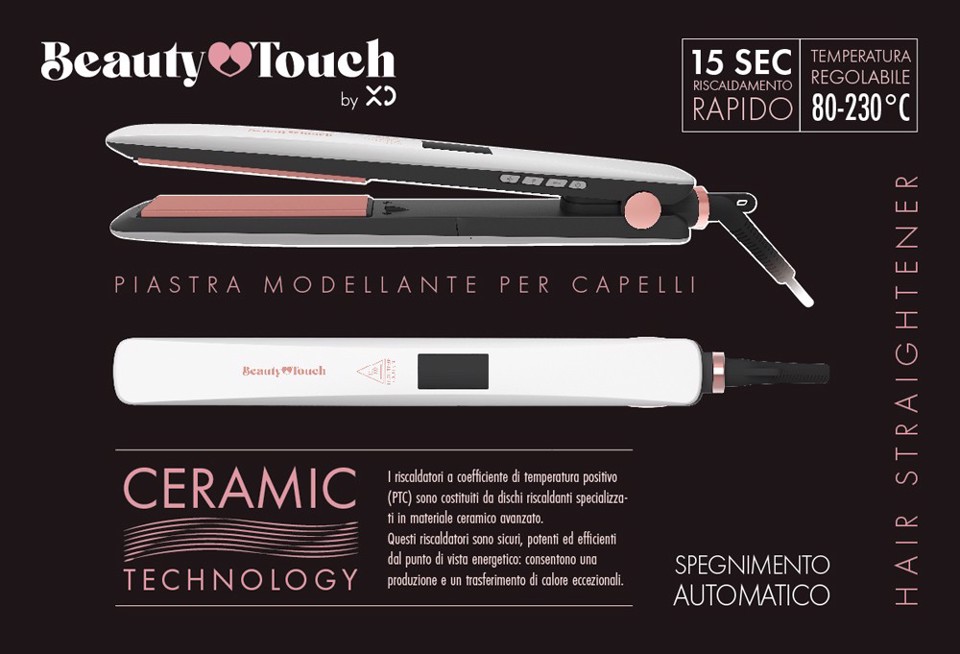 XD Enjoy XDKR103 Piastra per capelli Vapore Nero, Rosa, Bianco 50 W 2,5 m