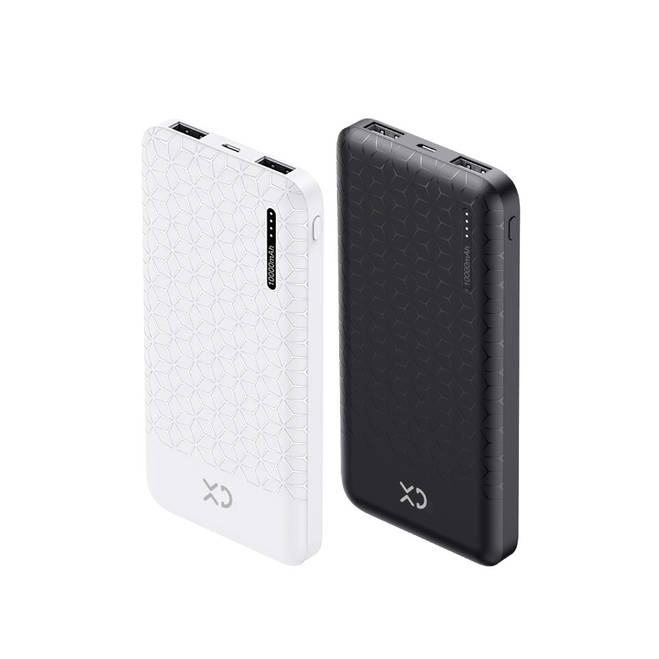 XD Enjoy XDPB57DUO kit 2 pezzi batteria portatile powerbank 10000 mAh Nero, Bianco