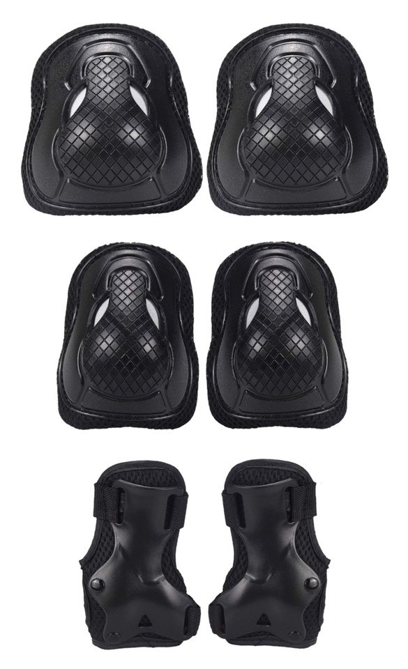 XD Enjoy XDRZ822BLK set di protezione sportiva Ciclismo, Pattinaggio in linea, Pattinaggio su rotelle, Skateboard