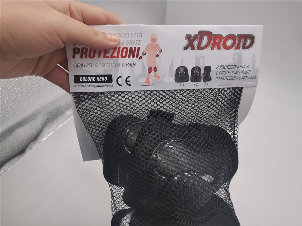 XD Enjoy XDRZ822BLK set di protezione sportiva Ciclismo, Pattinaggio in linea, Pattinaggio su rotelle, Skateboard