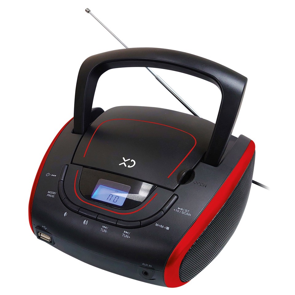 XD Enjoy XDUSB918PRED lettore CD Lettore CD portatile Nero, Rosso