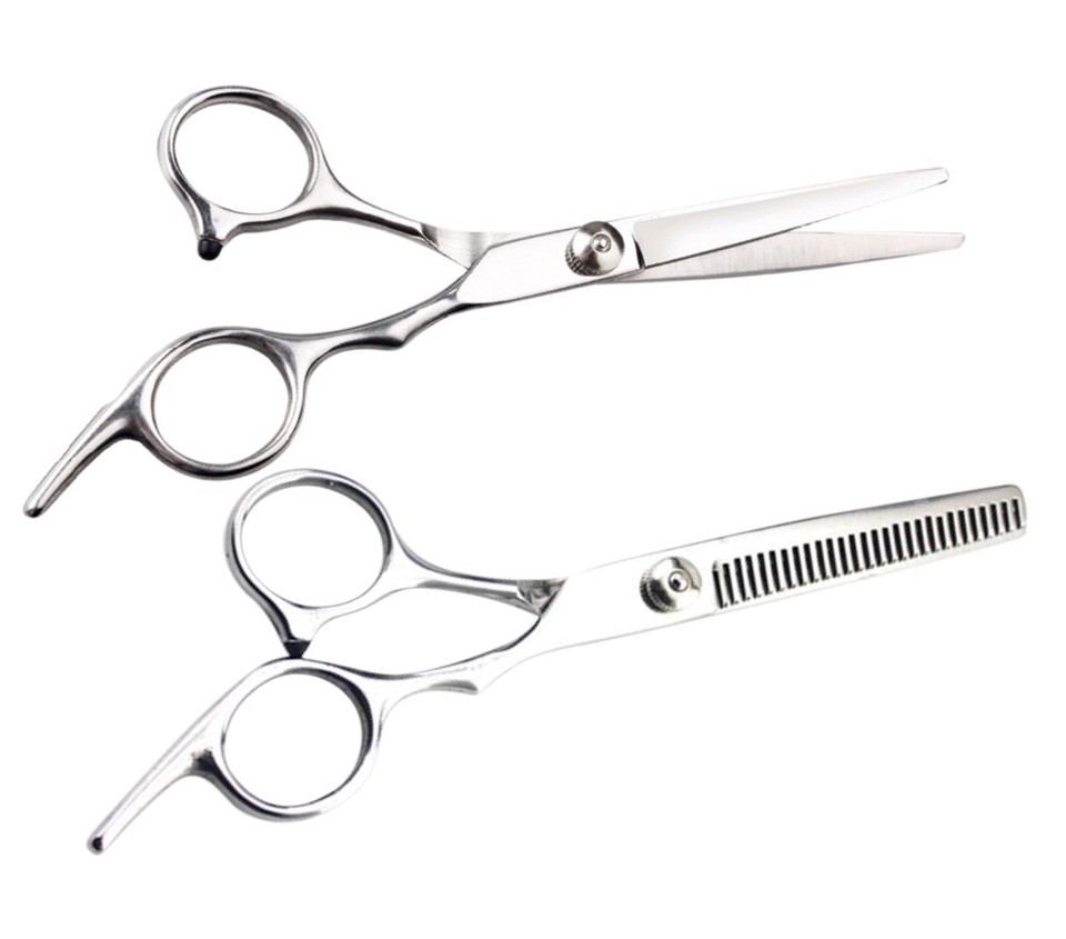 Rebel XDWGBS777 forbici da barbiere KIT contenente Forbice di precisione + Forbice dentata in acciaio INOX