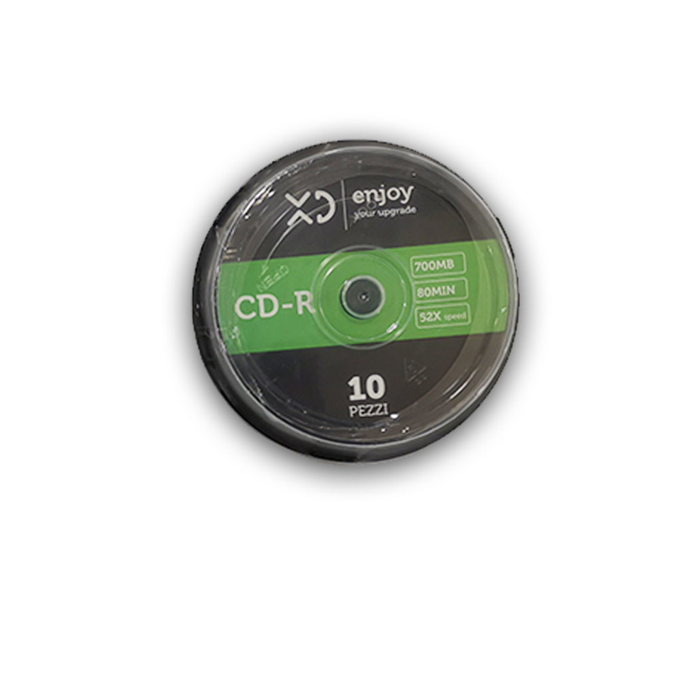 XD Enjoy Cd-R Registrabili 80Min 700Mb 52X Campana 10 Pz XDCD10