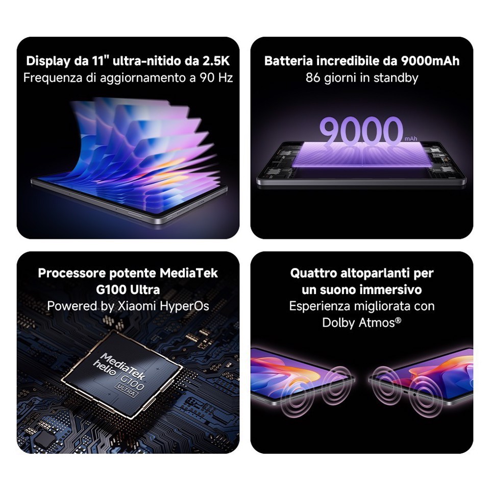 Xiaomi Redmi Pad 2 Mediatek 256 GB 27,9 cm (11") 8 GB Wi-Fi 5 (802.11ac) Grafite