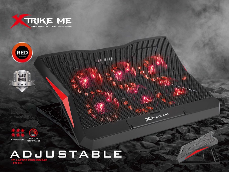 Xtrike Me FN-811 base di raffreddamento per notebook 43,2 cm (17") Nero