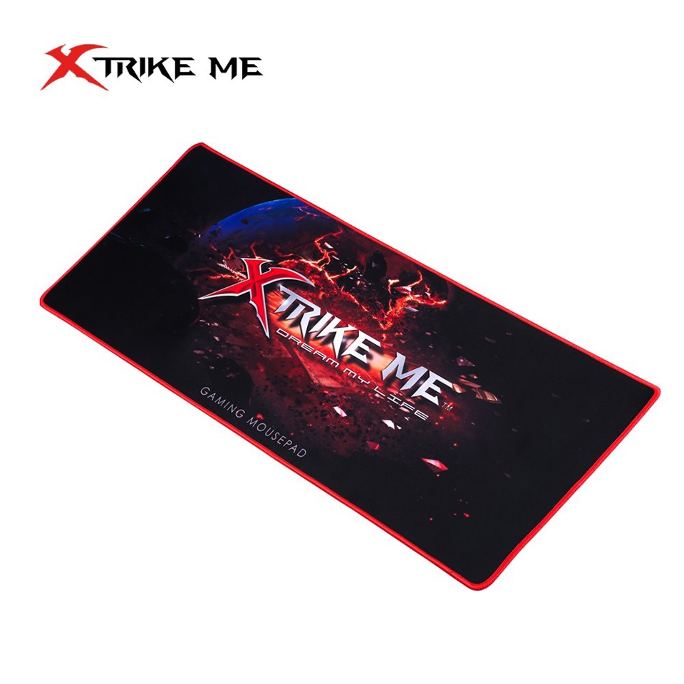 Xtrike Me MP-204 Tappetino per mouse per gioco da computer Nero, Rosso
