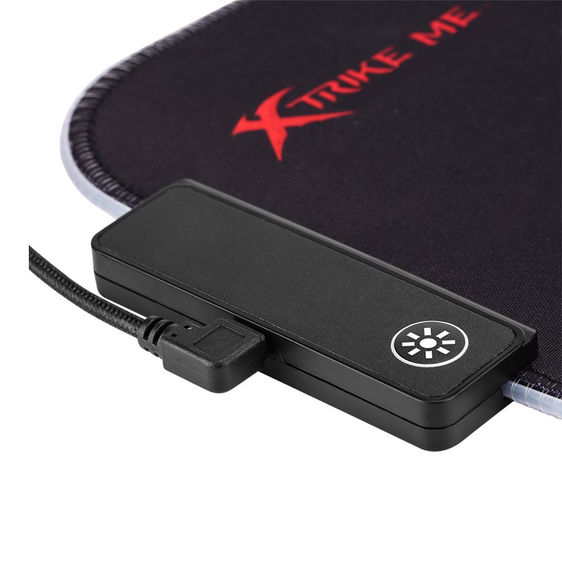 Xtrike Me MP-602 Tappetino per mouse per gioco da computer Nero, Rosso