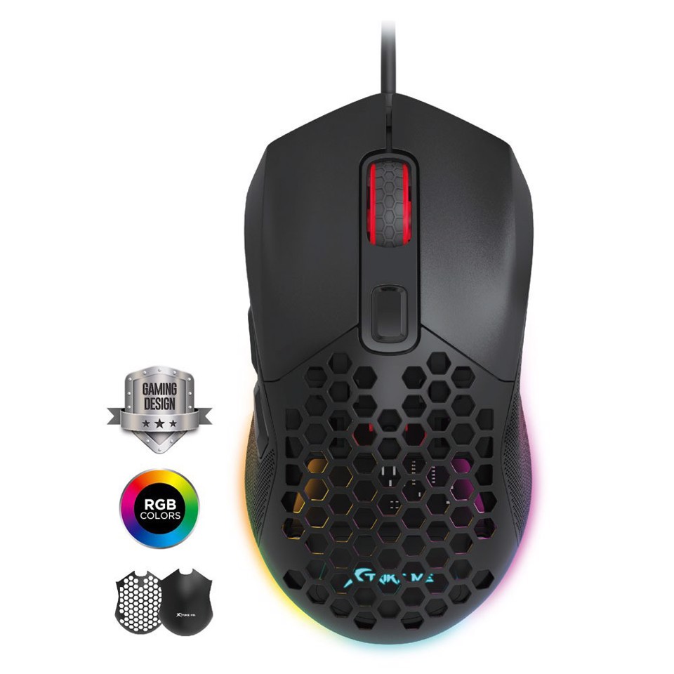 Xtrike Me XDXT316BK mouse Gaming USB tipo A Ottico 7200 DPI