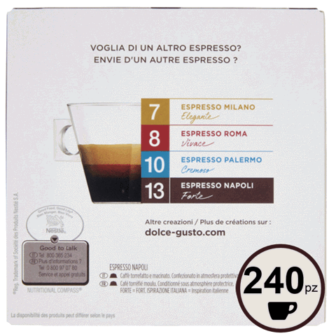 240 Capsule Nescafé Dolce Gusto Caffè Espresso Napoli