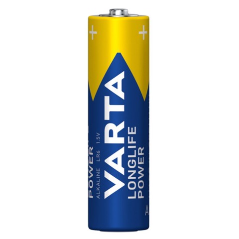 Varta Longlife Power, Batteria Alcalina, AA, Blister da 8+4, Made in Germany