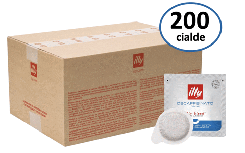 Cialde caffè Decaffeinato 200pz monodose confezionati singolarmente in atmosfera protettiva