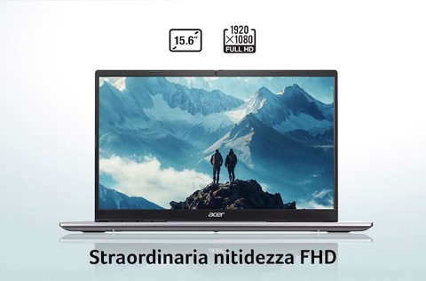 Acer Chromebook 315 CB315-8H-88G3 + Mouse wireless MediaTek Kompanio Kompanio 540 39,6 cm (15.6") Full HD 4 GB DDR5-SDRAM 64 GB eMMC Wi-Fi 6E (802.11ax) ChromeOS Italiano Argento