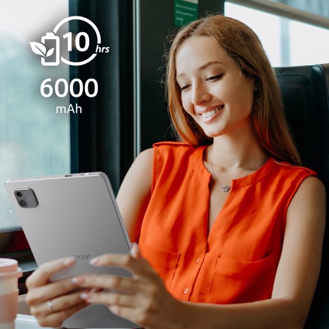 Acer Iconia A10-M1 - METAL 64GB Allwinner 25,6 cm (10.1") 4 GB Wi-Fi 6 (802.11ax) Android 14 Argento