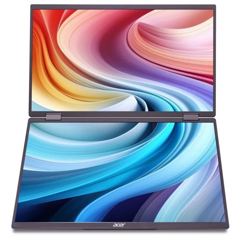 Acer PD163Qbmiuux Monitor PC 39,6 cm (15.6") 1920 x 1080 Pixel Double Full HD LED Grigio