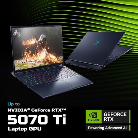 Acer Predator Helios Neo 16S AI PHN16S-71-96M5 Intel Core Ultra 9 275HX Computer portatile 40,6 cm (16") WQXGA 32 GB DDR5-SDRAM 2 TB SSD NVIDIA GeForce RTX 5070 Ti Wi-Fi 6 (802.11ax) Windows 11 Home Italiano Nero