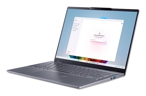 Acer Swift 14 AI SF14-51-76CA Intel Core Ultra 7 256V Computer portatile 16 GB DDR5-SDRAM 1,02 TB SSD Wi-Fi 7 (802.11be) Windows 11 Home Grigio