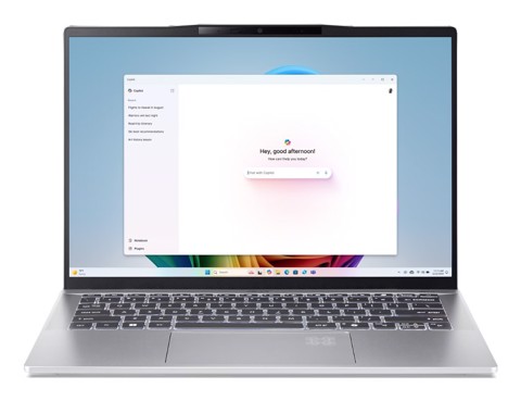 Acer Swift 14 AI SF14-61T-R9Z8 Copilot+ PC AMD Ryzen AI 9 365 Computer portatile 35,6 cm (14") Touch screen WUXGA 32 GB LPDDR5x-SDRAM 1 TB SSD Wi-Fi 7 (802.11be) Windows 11 Home Argento
