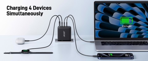 Acer ZL.ADTCC.00L Caricabatterie per dispositivi mobili Universale Nero AC Ricarica rapida Interno