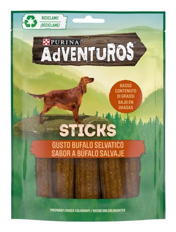 ADVENTUROS 12332722 Sticks Snack Cane al gusto Bufalo 120 g