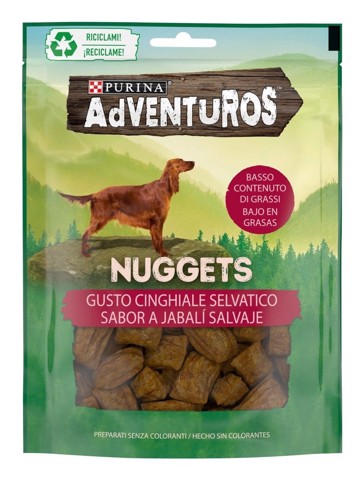 ADVENTUROS 12332727 Nuggets Snack Cane al gusto Cinghiale 90 g