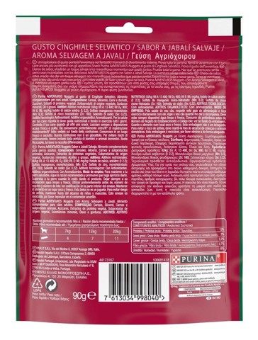 ADVENTUROS 12332727 Nuggets Snack Cane al gusto Cinghiale 90 g