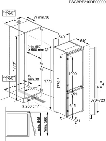 AEG FRIGORIFERO COMBINATO MULTIFLOW (METAL) CLASSE C TC8MS181CS