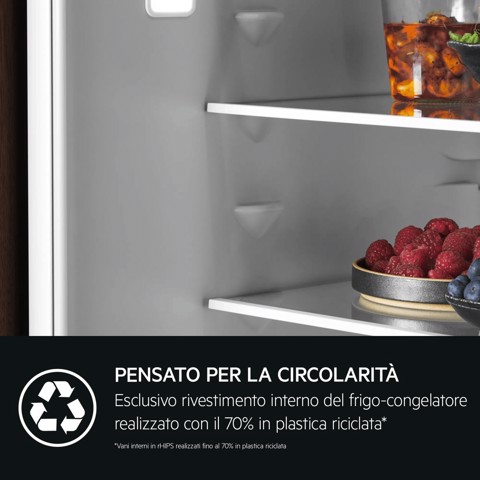 AEG Frigorifero Combinato Multiflow (Metal) Classe D TC7MS181DS