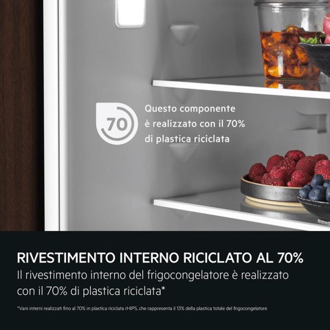 AEG Frigorifero Combinato Multiflow (Metal) Classe D TC7MS181DS