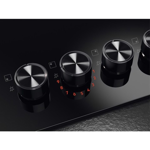 AEG HKB75451NB Nero Da incasso 75 cm Gas 5 Fornello(i)