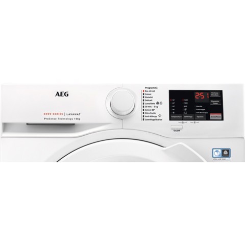 AEG L6FBI48W lavatrice Caricamento frontale 8 kg 1351 Giri/min A Bianco