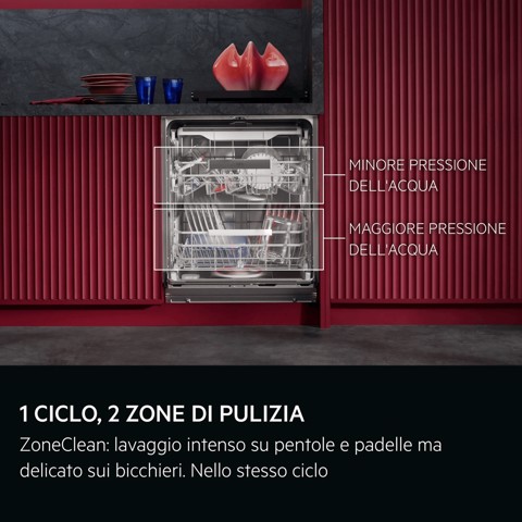 AEG Lavastoviglie Incasso 60 Cm - Flat Sottopiano 14 Coperti Classe A 40 Dba MADE IN ITALY GU8200A2SGM