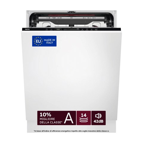 AEG Lavastoviglie Incasso 60 Cm - Int. Totale 14 Coperti Classe A-10% 42 Dba MADE IN ITALY FSE77717P