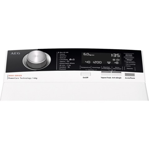AEG LTR8C63A lavatrice Caricamento dall'alto 6 kg 1251 Giri/min Bianco
